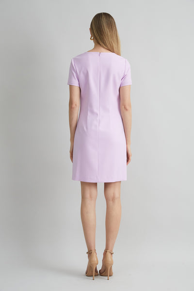 Short Sleeve Flower Applique Dress Image 4