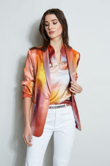 Ombre Silk Satin Blazer