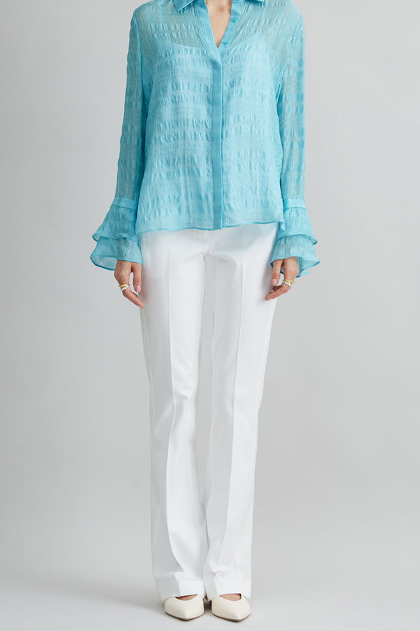 Stretch Cotton Fit & Flare Pant