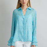 Silk Plaid Jacquard Shirt