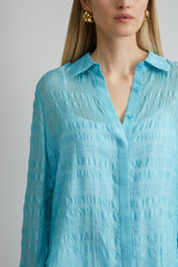 Silk Plaid Jacquard Shirt