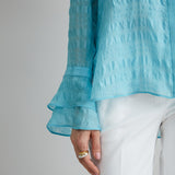 Silk Plaid Jacquard Shirt