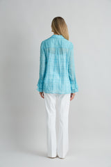 Silk Plaid Jacquard Shirt