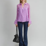 Silk Plaid Jacquard Shirt
