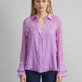 Silk Plaid Jacquard Shirt
