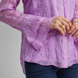 Silk Plaid Jacquard Shirt