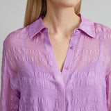 Silk Plaid Jacquard Shirt