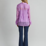 Silk Plaid Jacquard Shirt