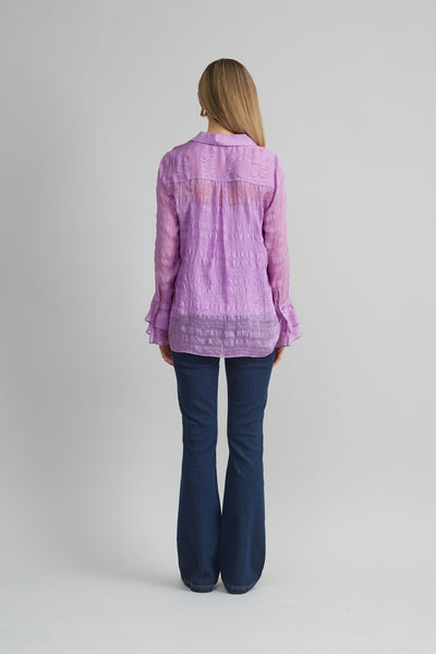 Silk Plaid Jacquard Shirt Image 5