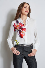 Digital Floral Silk Shirt
