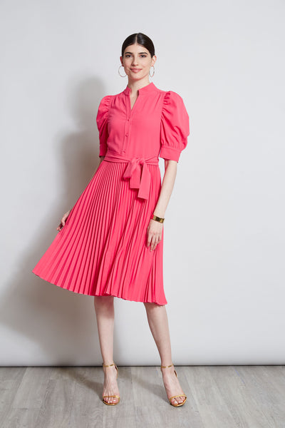 Pleated Ruched Sleeve Dress Image 5
