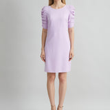 Ruched Sleeve Shift Dress