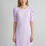 Ruched Sleeve Shift Dress
