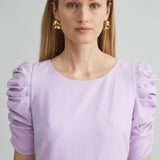 Ruched Sleeve Shift Dress