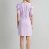 Ruched Sleeve Shift Dress