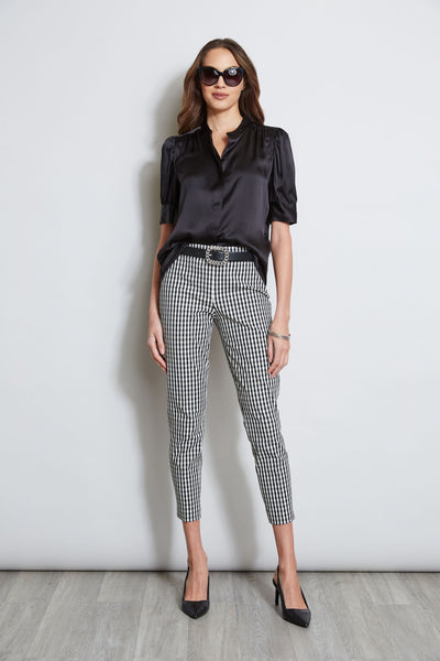 Silk Satin Ruched Sleeve Shirt Image 3