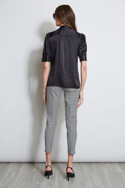 Silk Satin Ruched Sleeve Shirt Image 7