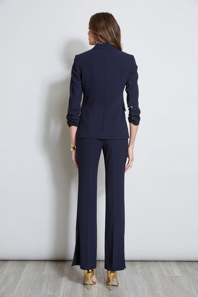 3 Button Ruched Sleeve Blazer Image 7