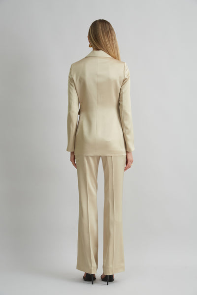 Satin Side Slit Blazer Image 6