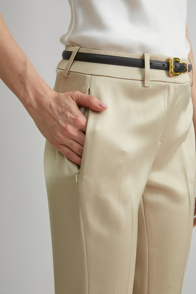 Satin Fit & Flare Pant Image 3