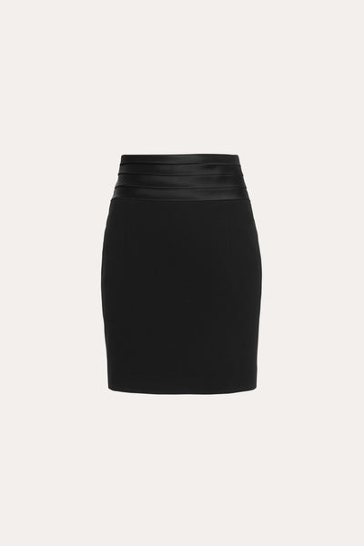 Roxy Japanese Crepe Tuxedo Mini Skirt