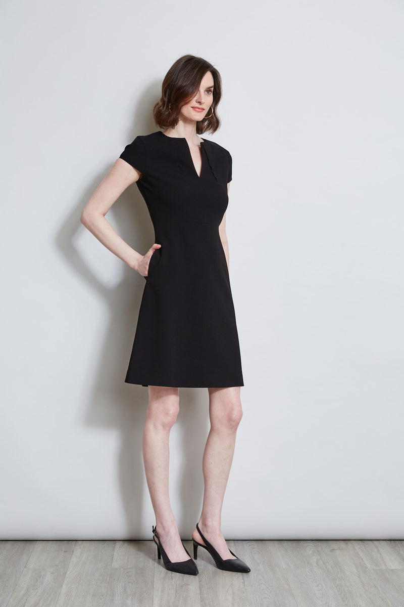 Short Sleeve Dart Dress