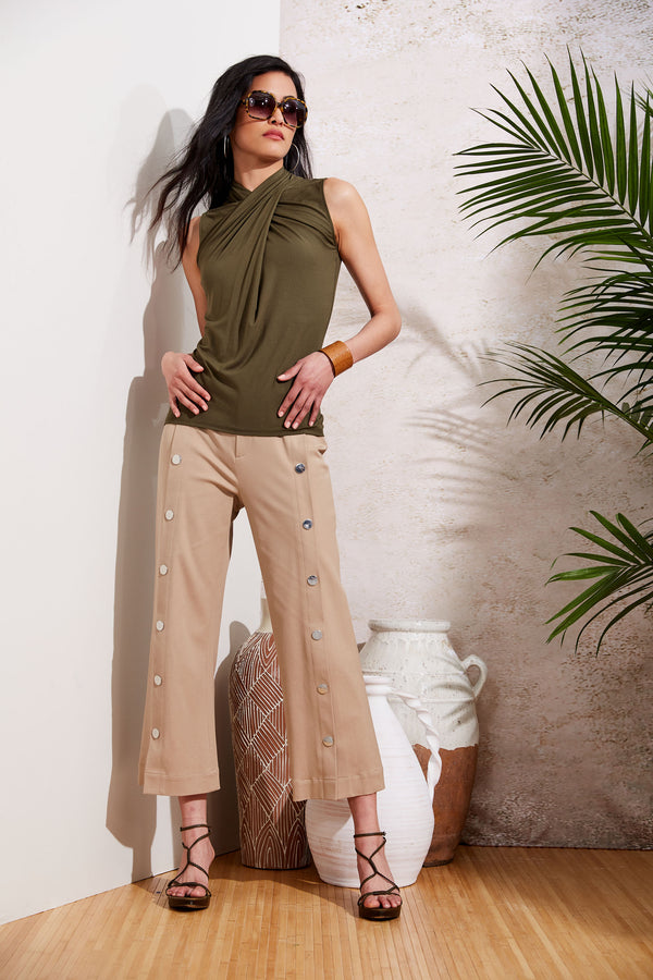 Stretch Twill Snap Pant