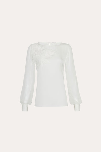 Applique Silk Shirt Image 1