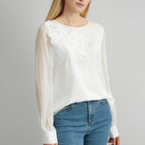 Applique Silk Shirt
