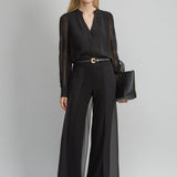 Chiffon Button Down Shirt