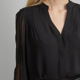 Chiffon Button Down Shirt