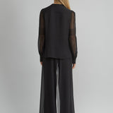 Chiffon Button Down Shirt