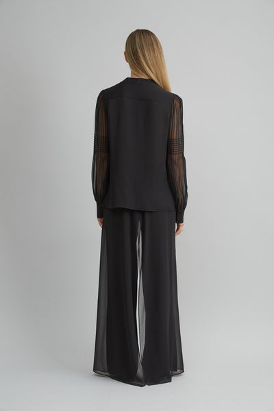 Chiffon Button Down Shirt Image 4