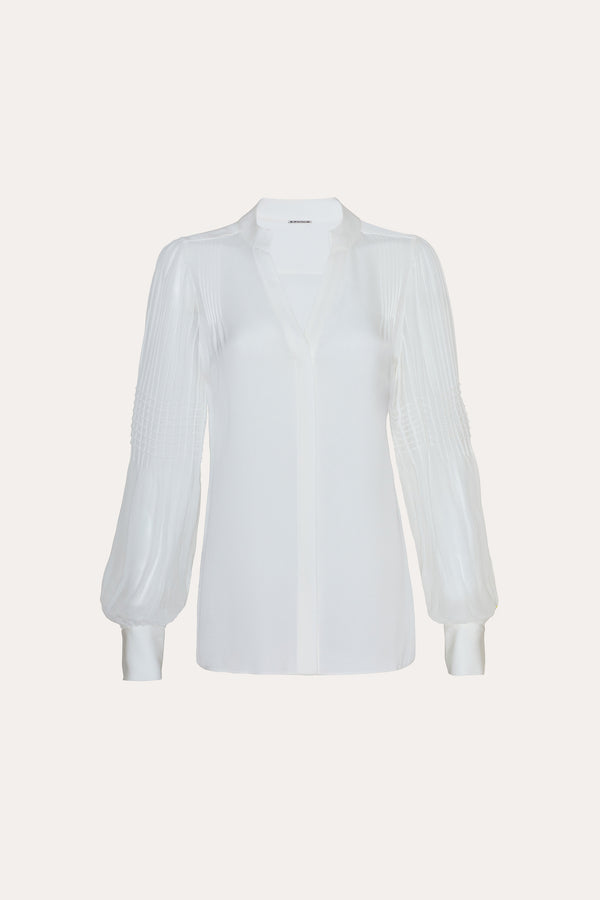Chiffon Button Down Shirt