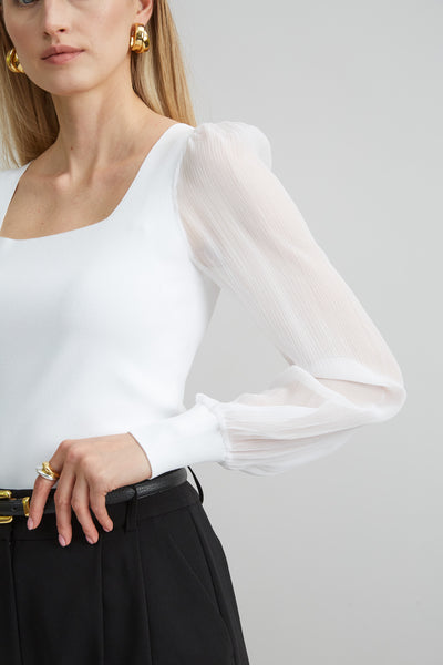 Chiffon Sleeve Sweater Image 2