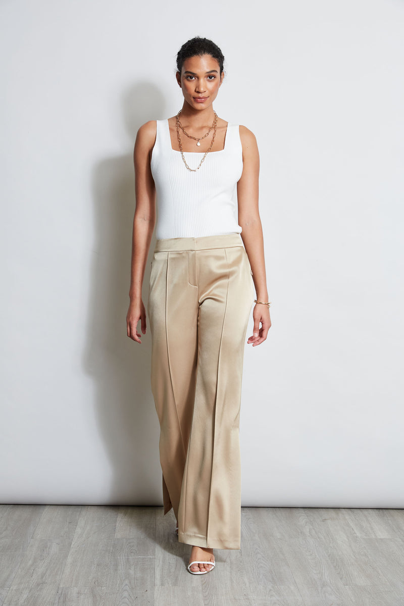 Satin Side Slit Pant