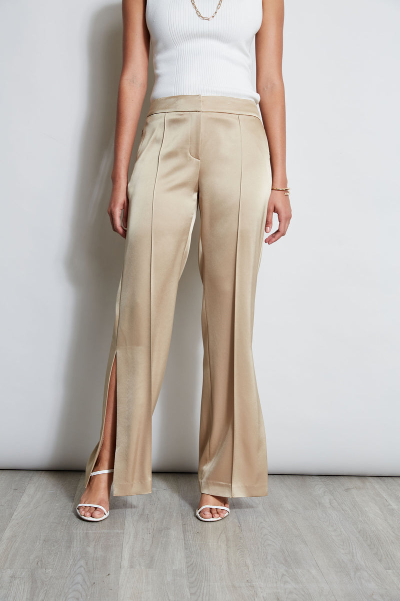 Satin Side Slit Pant