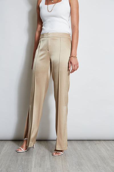 Satin Side Slit Pant Image 3