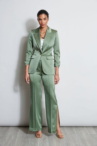 Satin Side Slit Pant Image 6