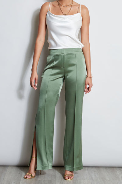 Satin Side Slit Pant Image 1