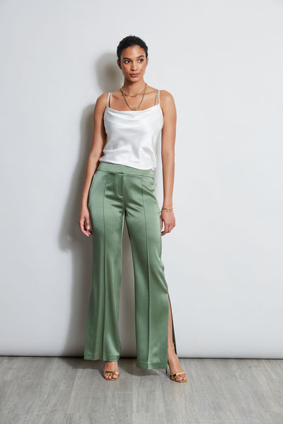 Satin Side Slit Pant Image 4