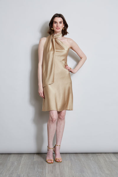 Satin Scarf Dress Image 1