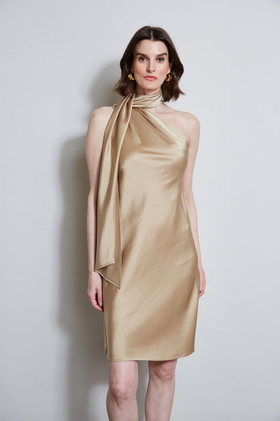 Satin Scarf Dress Image 2