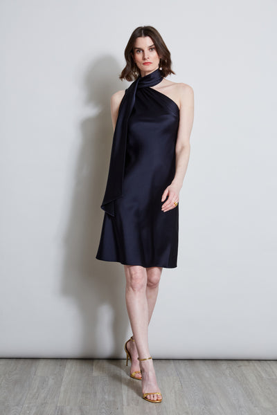 Satin Scarf Dress Image 1