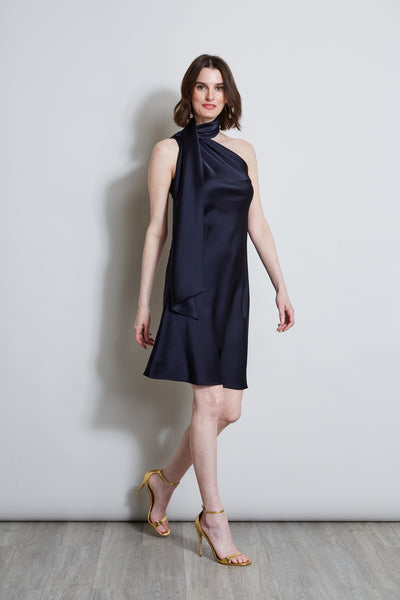 Satin Scarf Dress Image 3