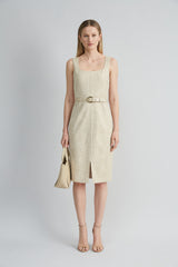 Scallop Melange Dress