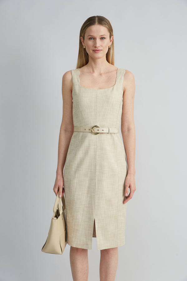 Scallop Melange Dress