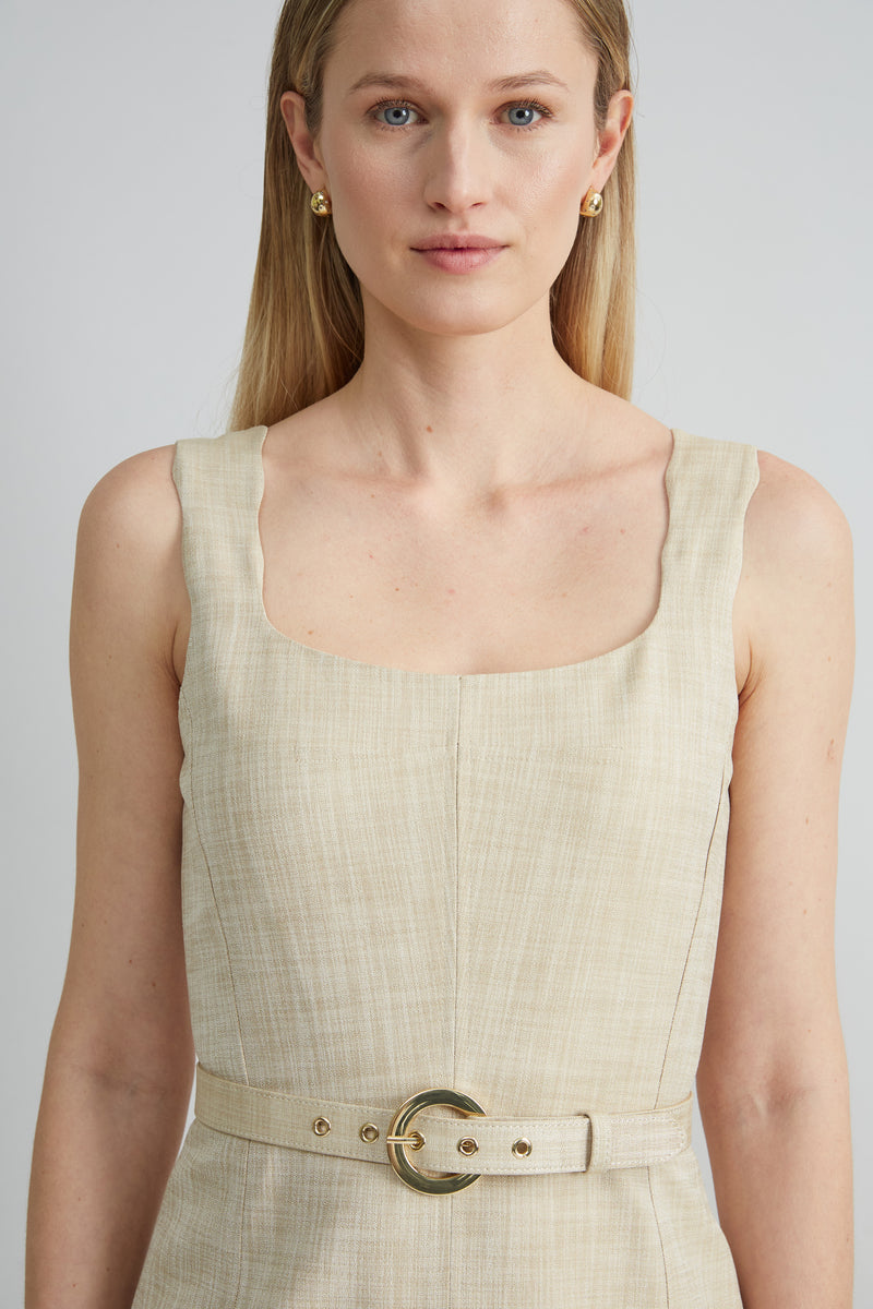 Scallop Melange Dress