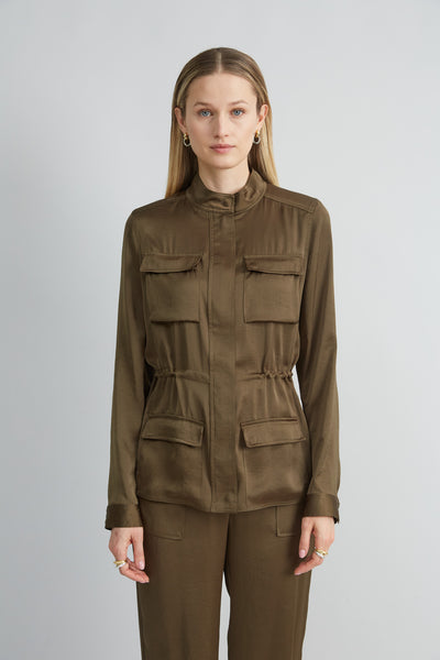 Satin Utility Jacket Image 1