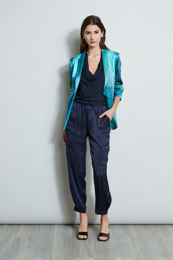 Ombre Silk Satin Blazer